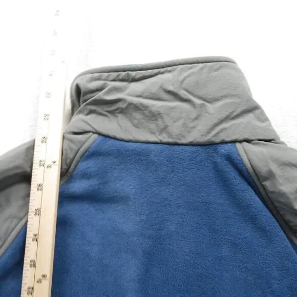 Columbia Jacket Mens Large Blue Colorblock Zip Pockets Soft Full Zip Fleece Hike - Picture 11 of 13